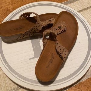 A. Giannetti wedge sandals